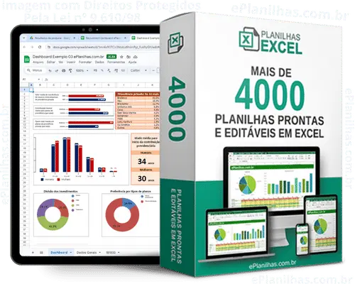 Planilha de Fluxo de Caixa com Gráficos e Comparativos