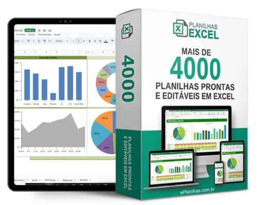 Planilha de controle de vendas e faturamento por mês