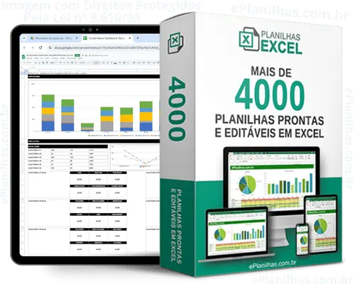 Planilha com gráfico comparativo