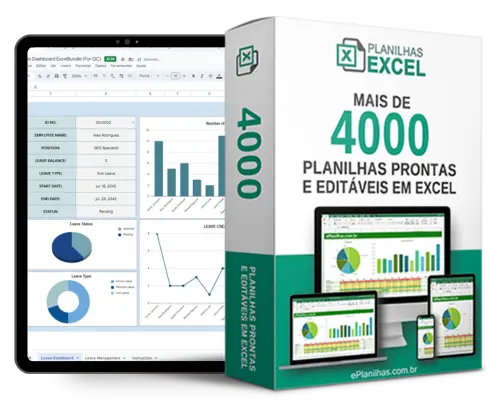 Planilha de controle de aluguel com fluxo de caixa